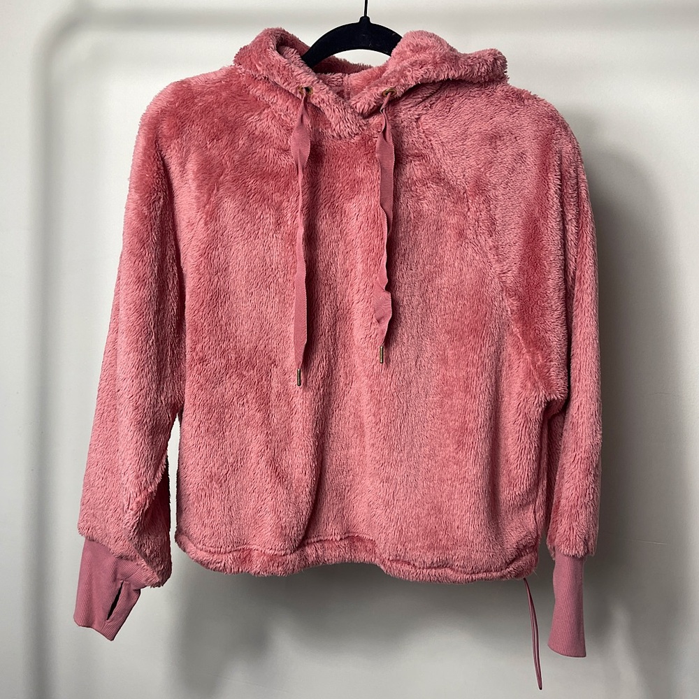 Old Navy Cozy Pink Fuzzy Hoodie Petite Size Small / S